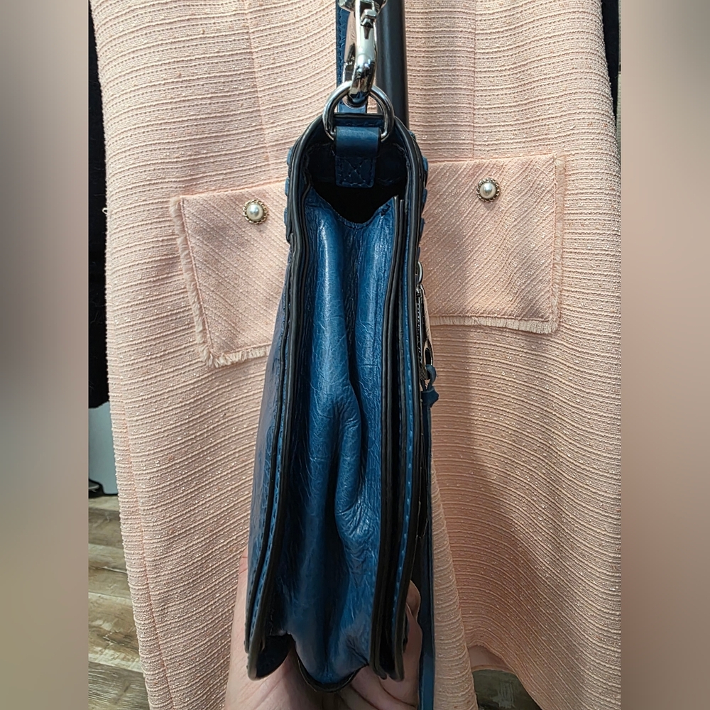 Rebecca Minkoff Royal Blue Leather Crossbody Bag - Like New - Picture 12 of 13